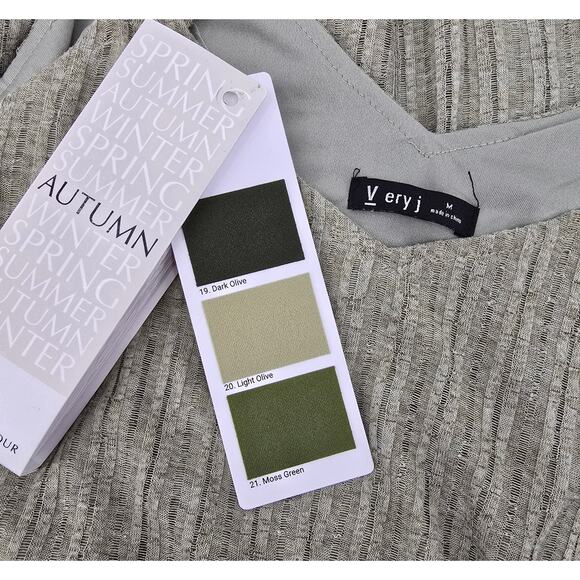 Very J Olive Ribbed Twist Strap Dress - Picture 4 of 5